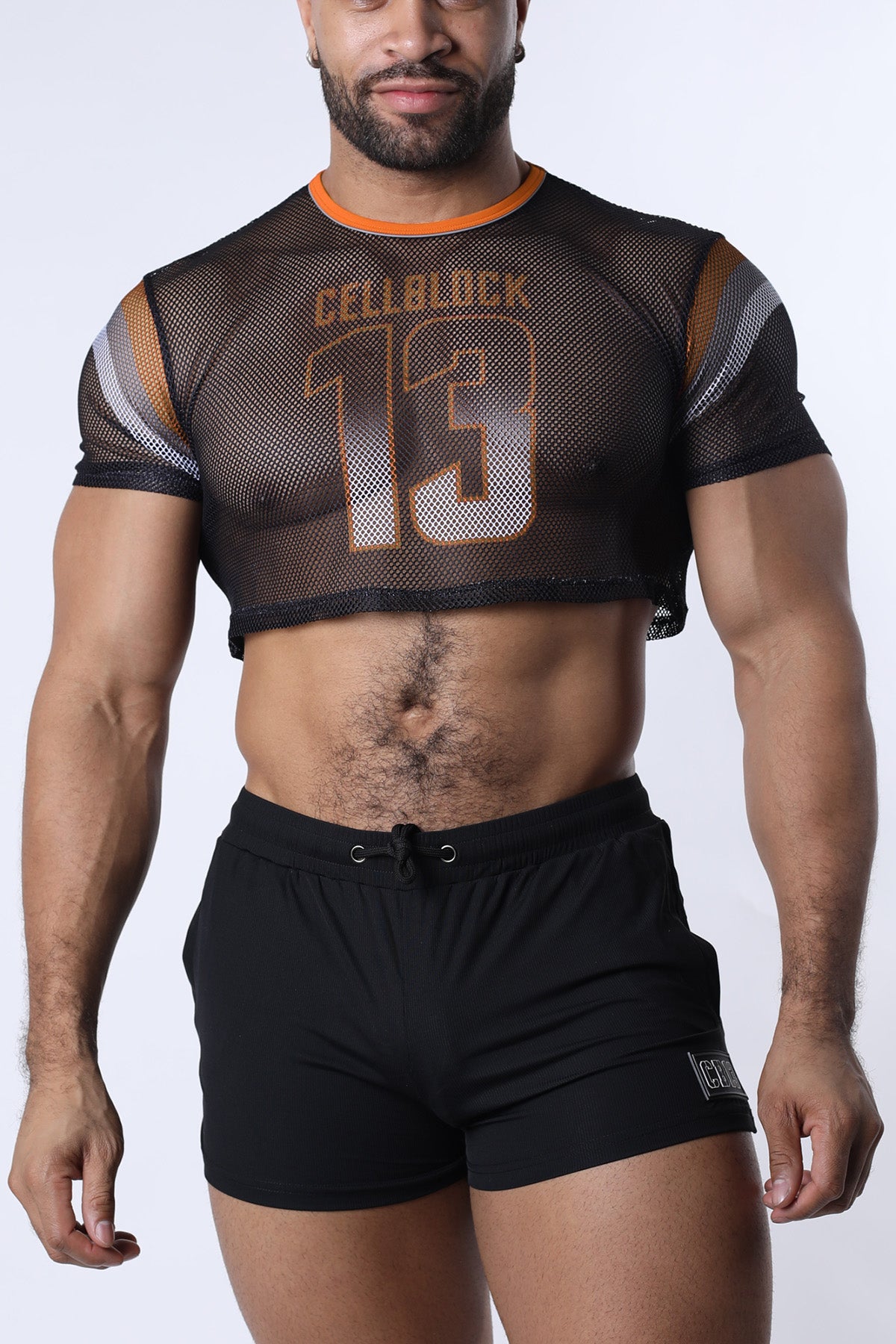Chain Reaction Mesh Crop Top - TIMOTEO