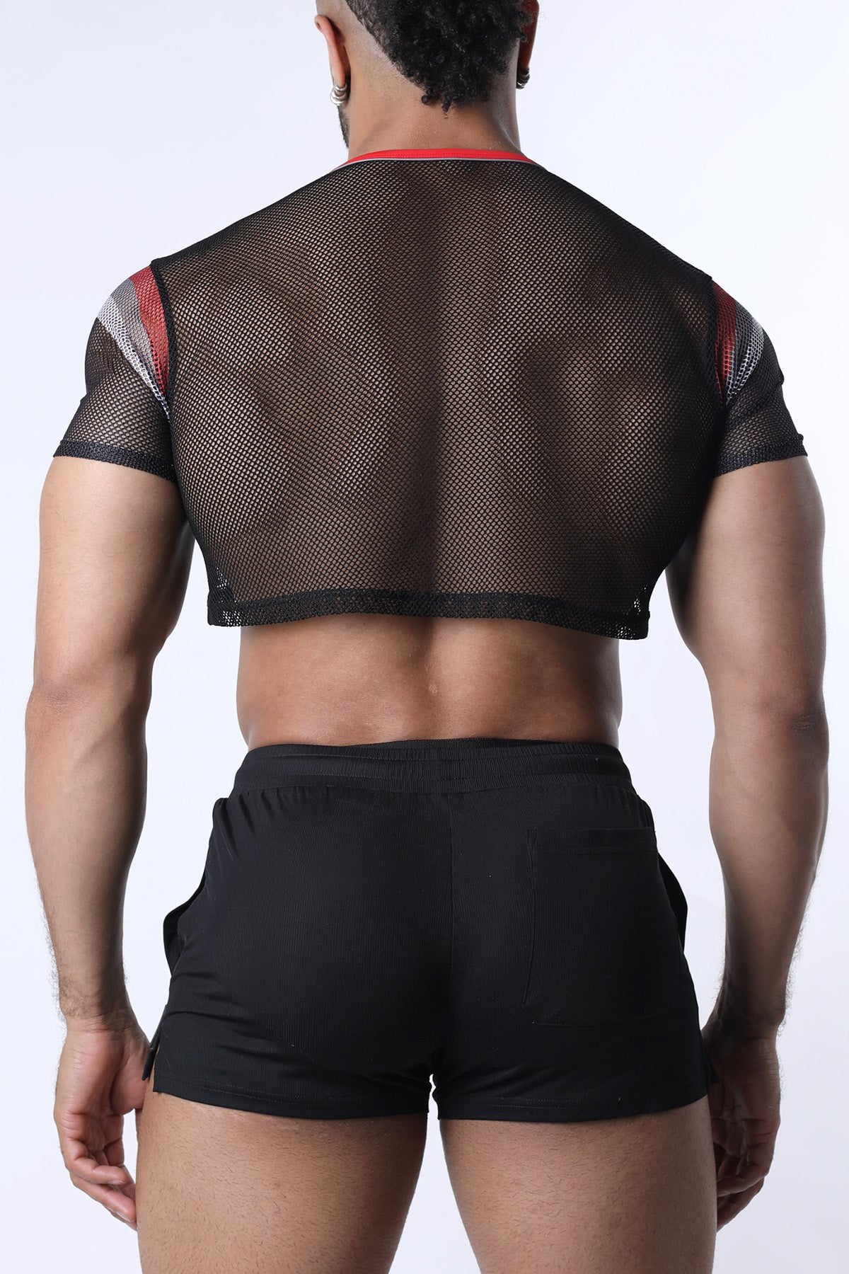 Chain Reaction Mesh Crop Top - TIMOTEO