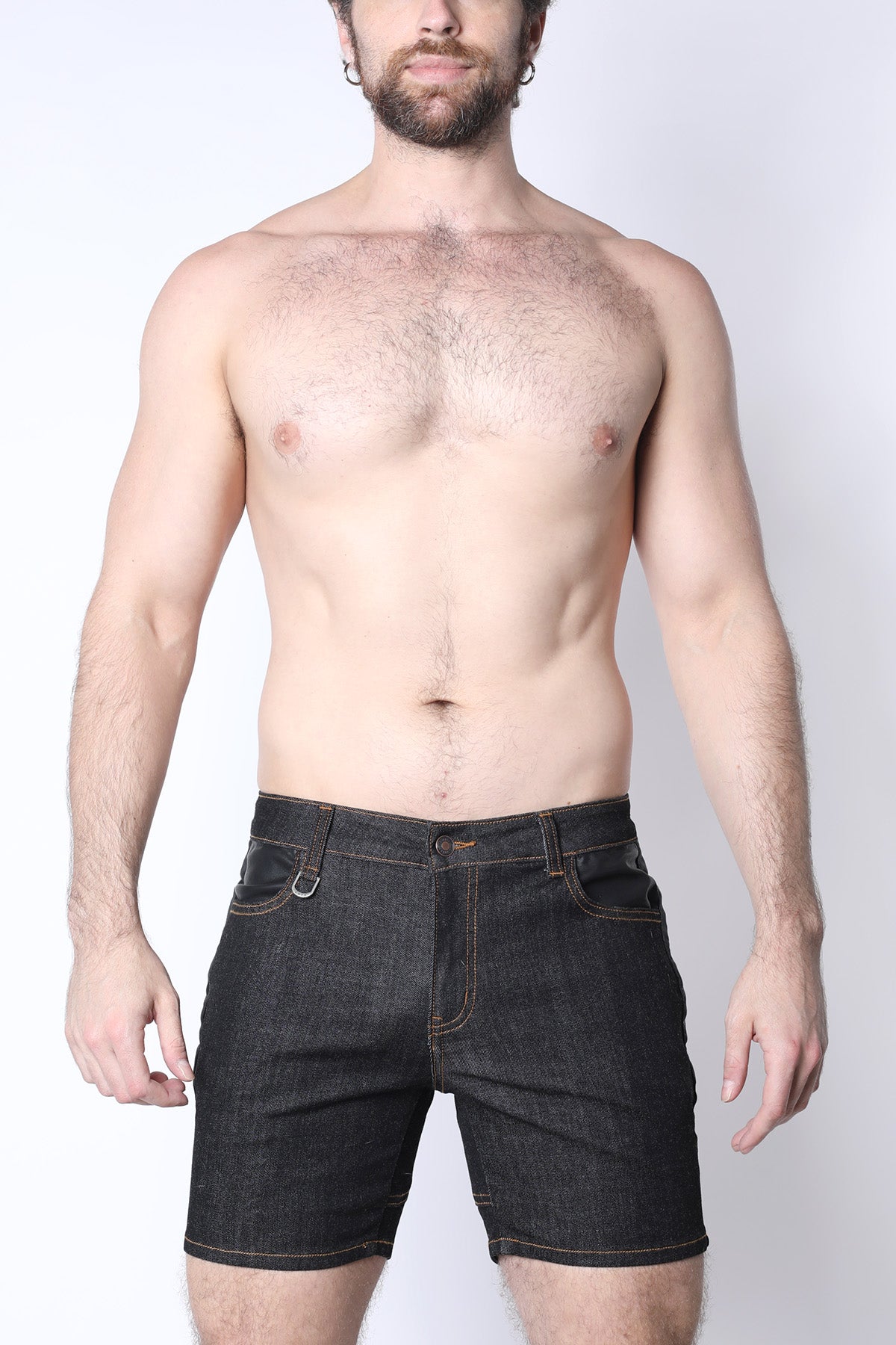 Kennel Club Shadow Denim Zipper Short (Wholesale) - TIMOTEO