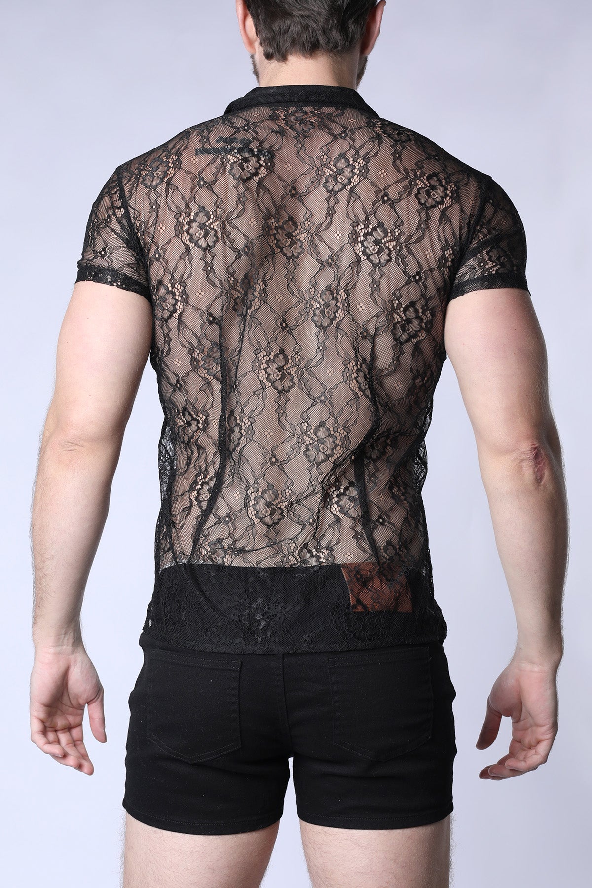 Positano Lace Button Down Shirt (WHOLESALE) - TIMOTEO