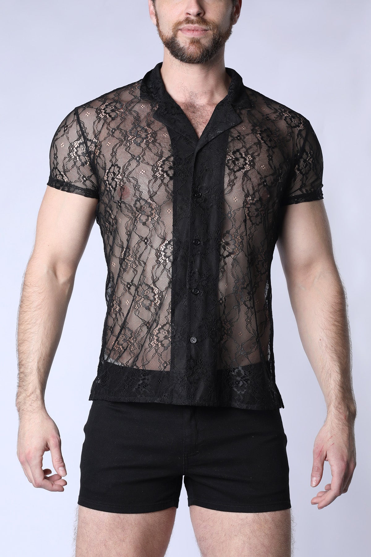 Positano Lace Button Down Shirt (WHOLESALE) - TIMOTEO