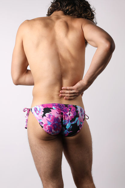 Vaux Blossom Side Tie Swim Brief - TIMOTEO