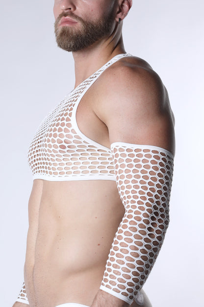 Vaux Galaxy Mesh Cropped Tank Top - TIMOTEO