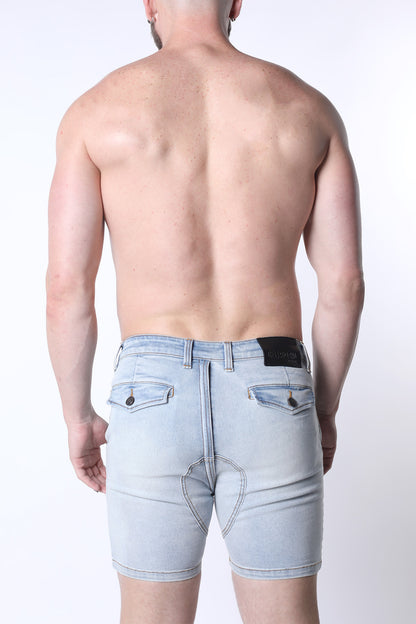 Full Court Denim Zipper Short (WHOLESALE) - TIMOTEO