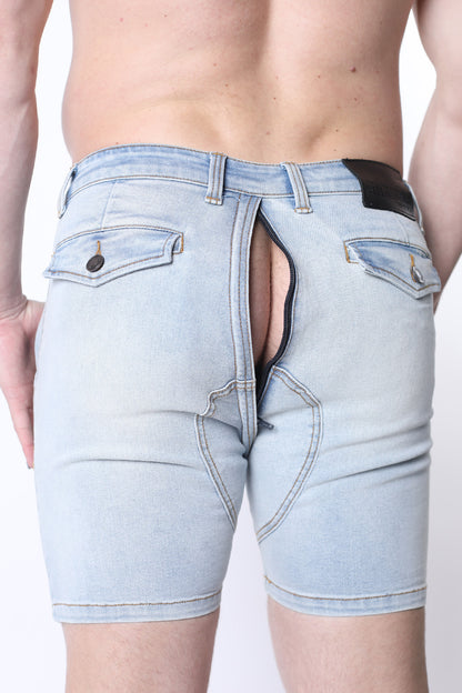 Full Court Denim Zipper Short (WHOLESALE) - TIMOTEO