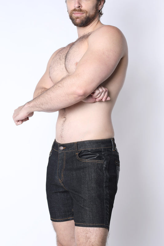 Kennel Club Shadow Denim Zipper Short (Wholesale) - TIMOTEO