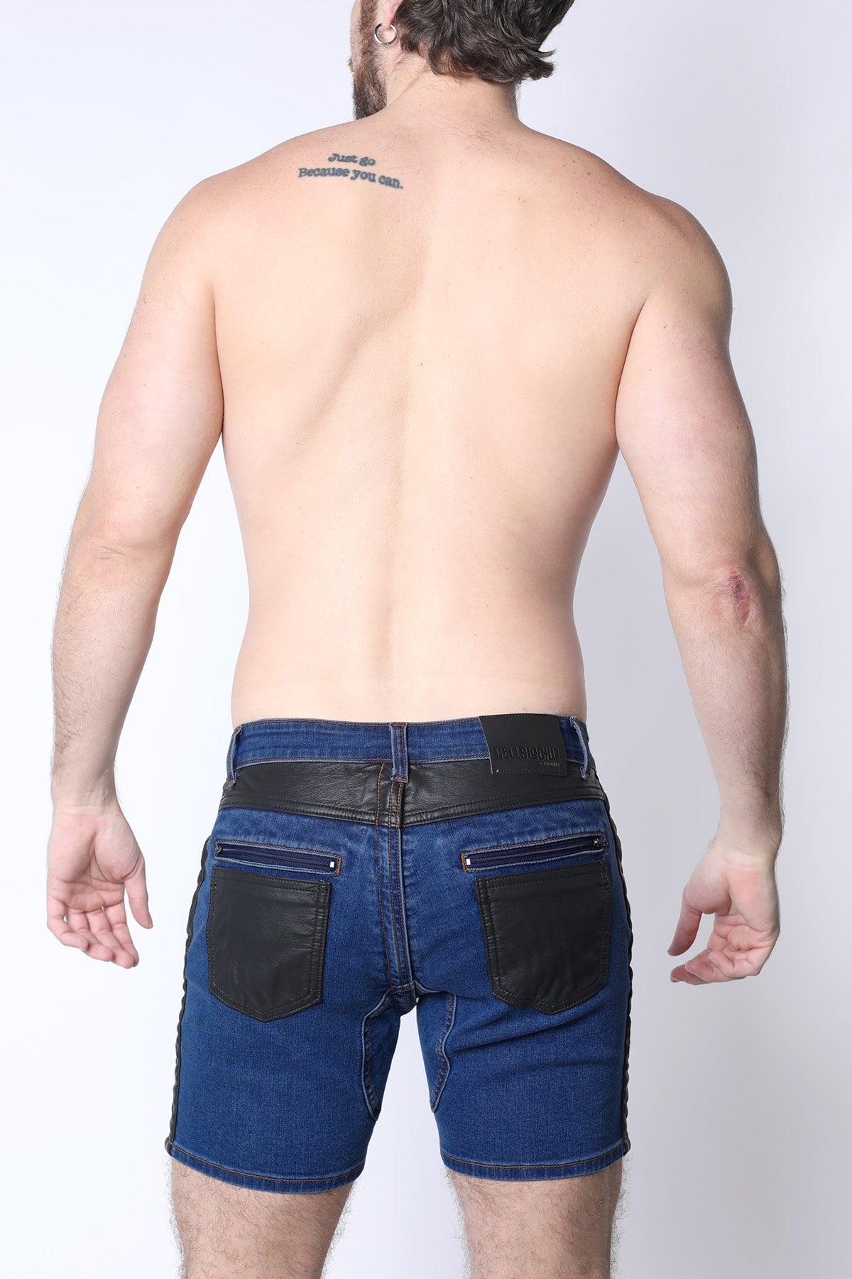 Kennel Club Shadow Denim Zipper Short - TIMOTEO