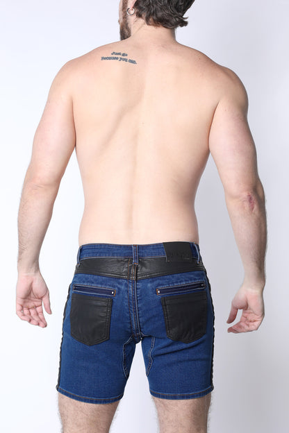 Kennel Club Shadow Denim Zipper Short - TIMOTEO