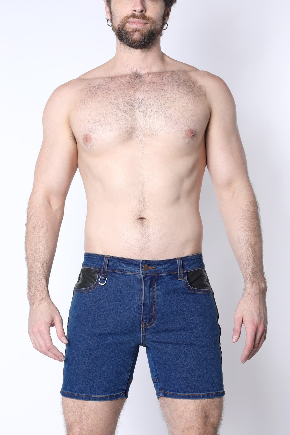 Kennel Club Shadow Denim Zipper Short - TIMOTEO
