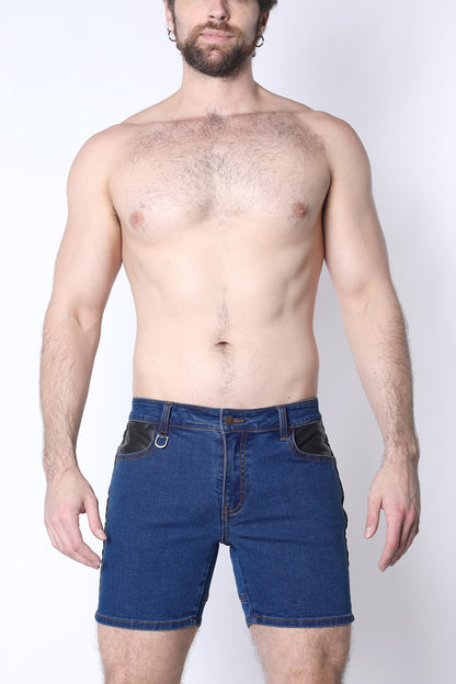 Kennel Club Shadow Denim Zipper Short - TIMOTEO