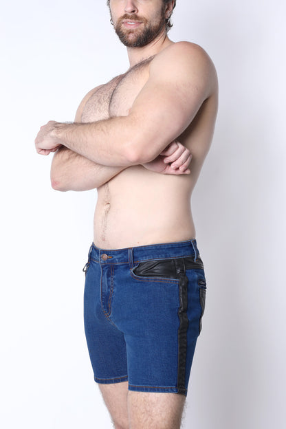 Kennel Club Shadow Denim Zipper Short - TIMOTEO