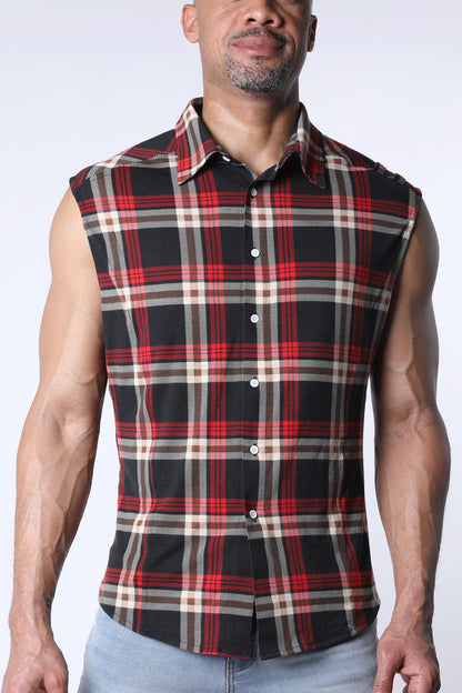 Lumber Jacked Sleeveless Shirt