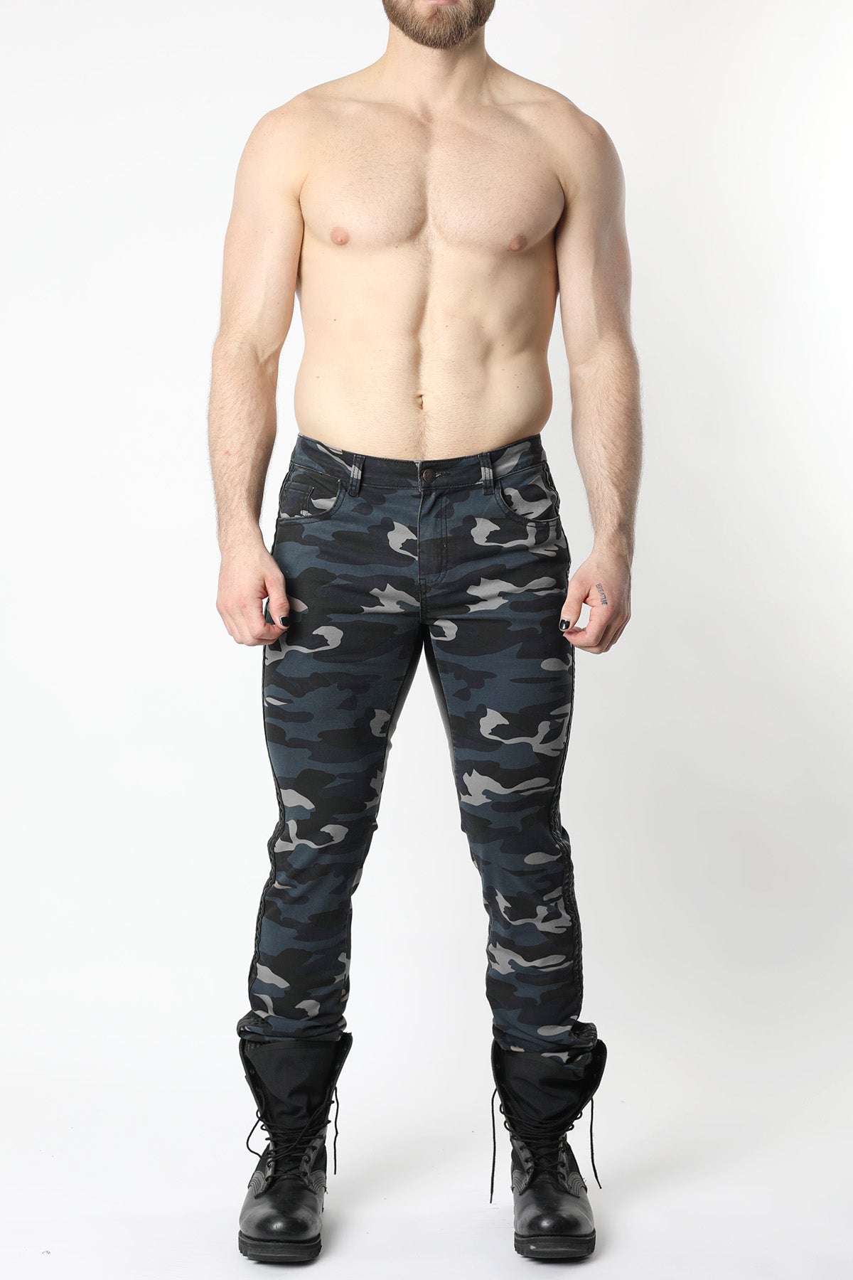 Saddle Denim Camouflage Pant