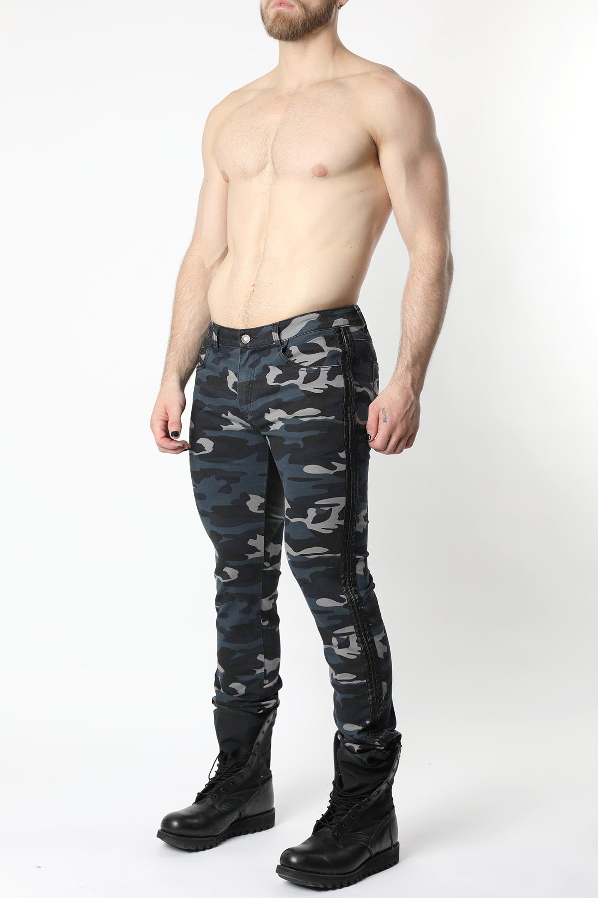 Saddle Denim Camouflage Pant