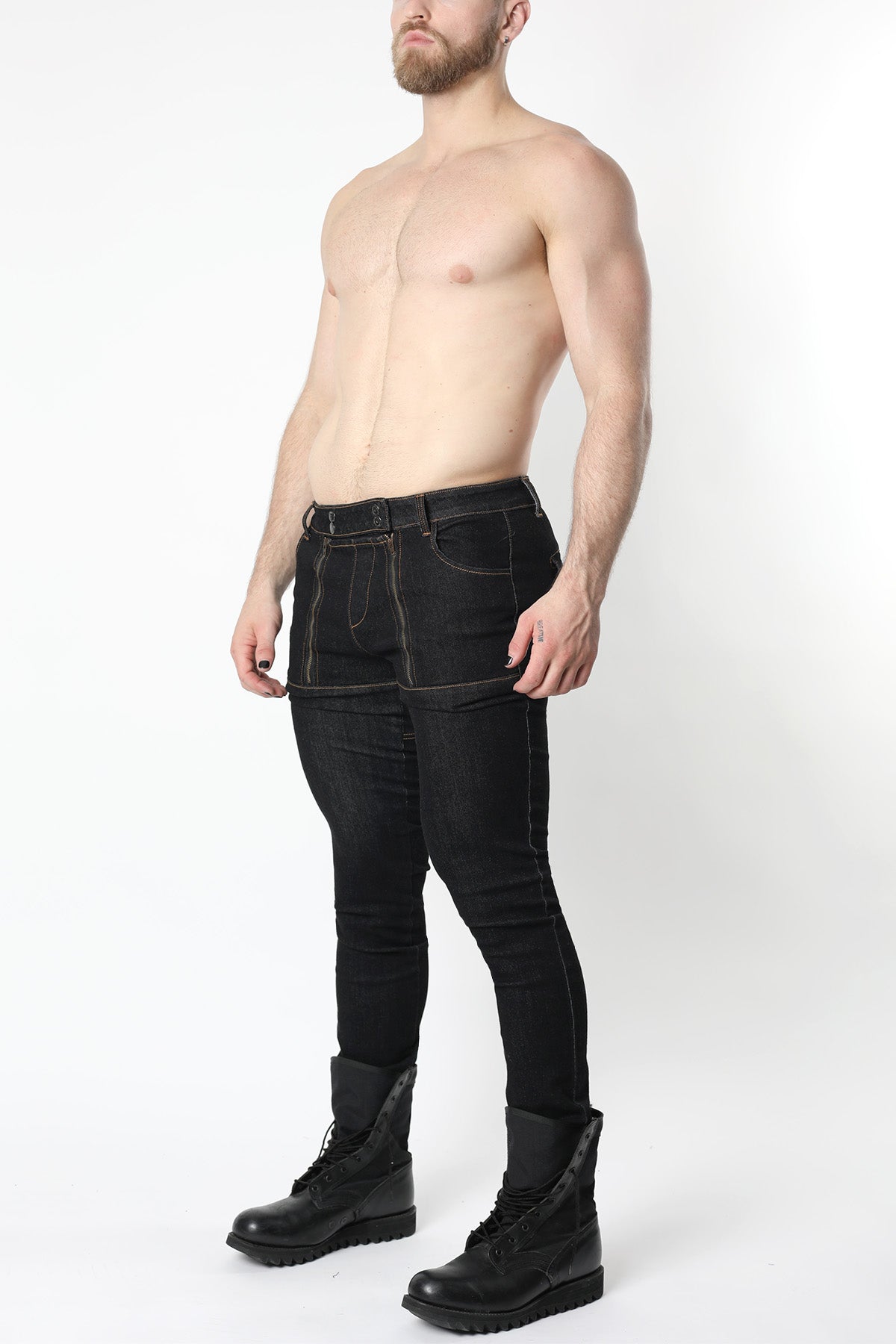 Slick Carpenter Denim Zipper Pant