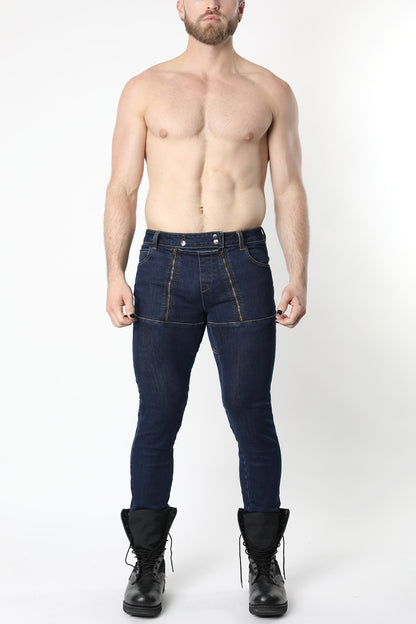 Slick Carpenter Denim Zipper Pant