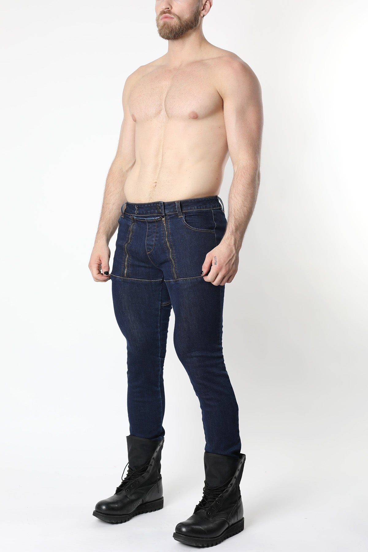 Slick Carpenter Denim Zipper Pant