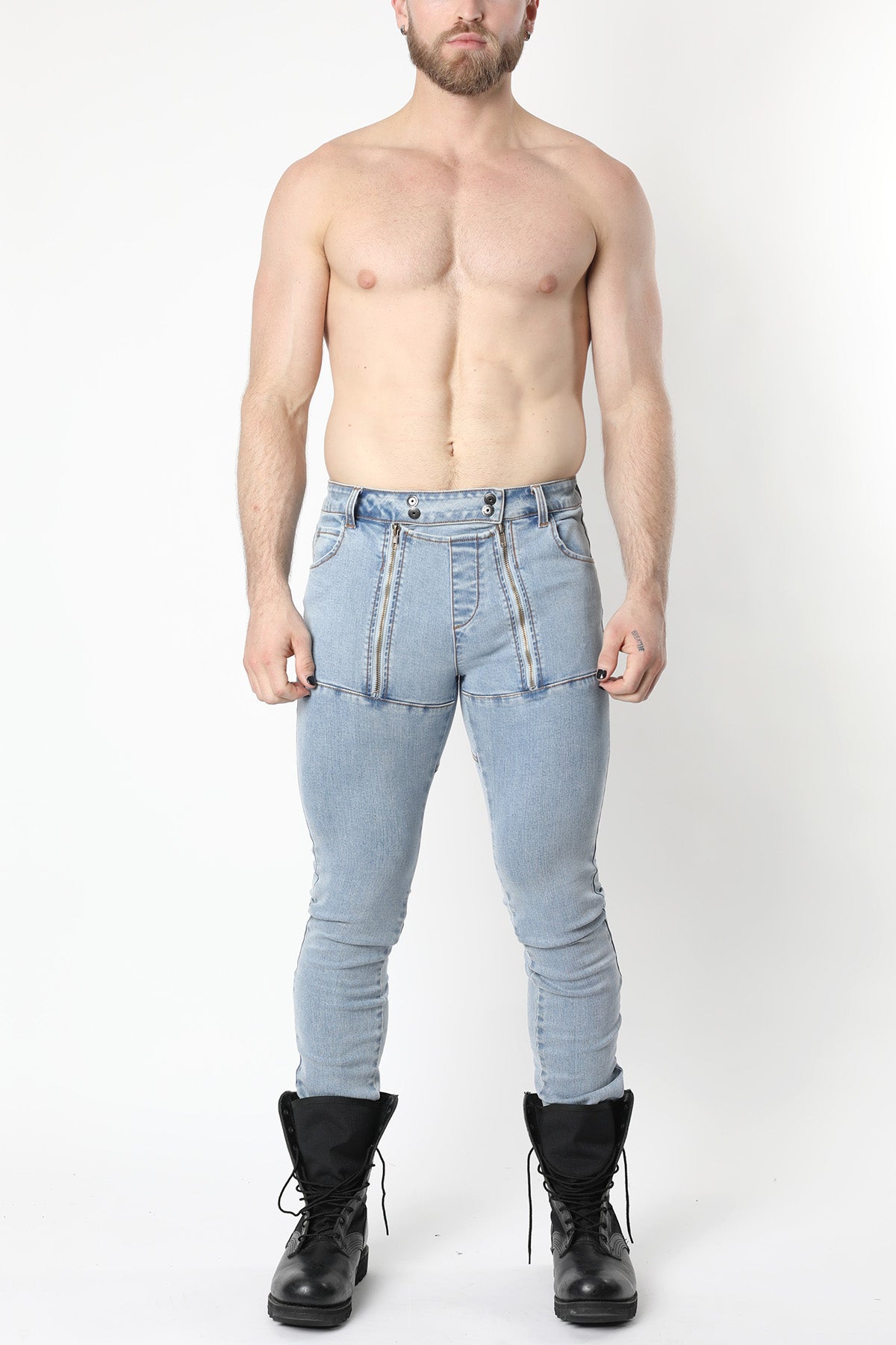 Slick Carpenter Denim Zipper Pant