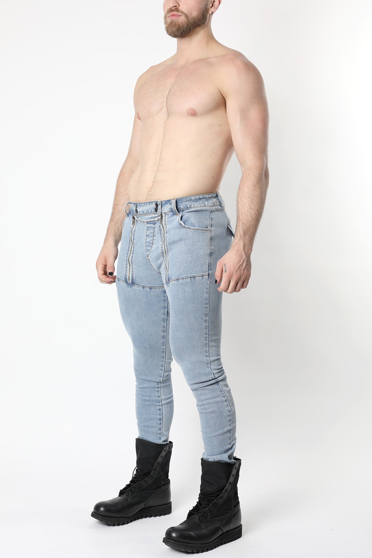 Slick Carpenter Denim Zipper Pant