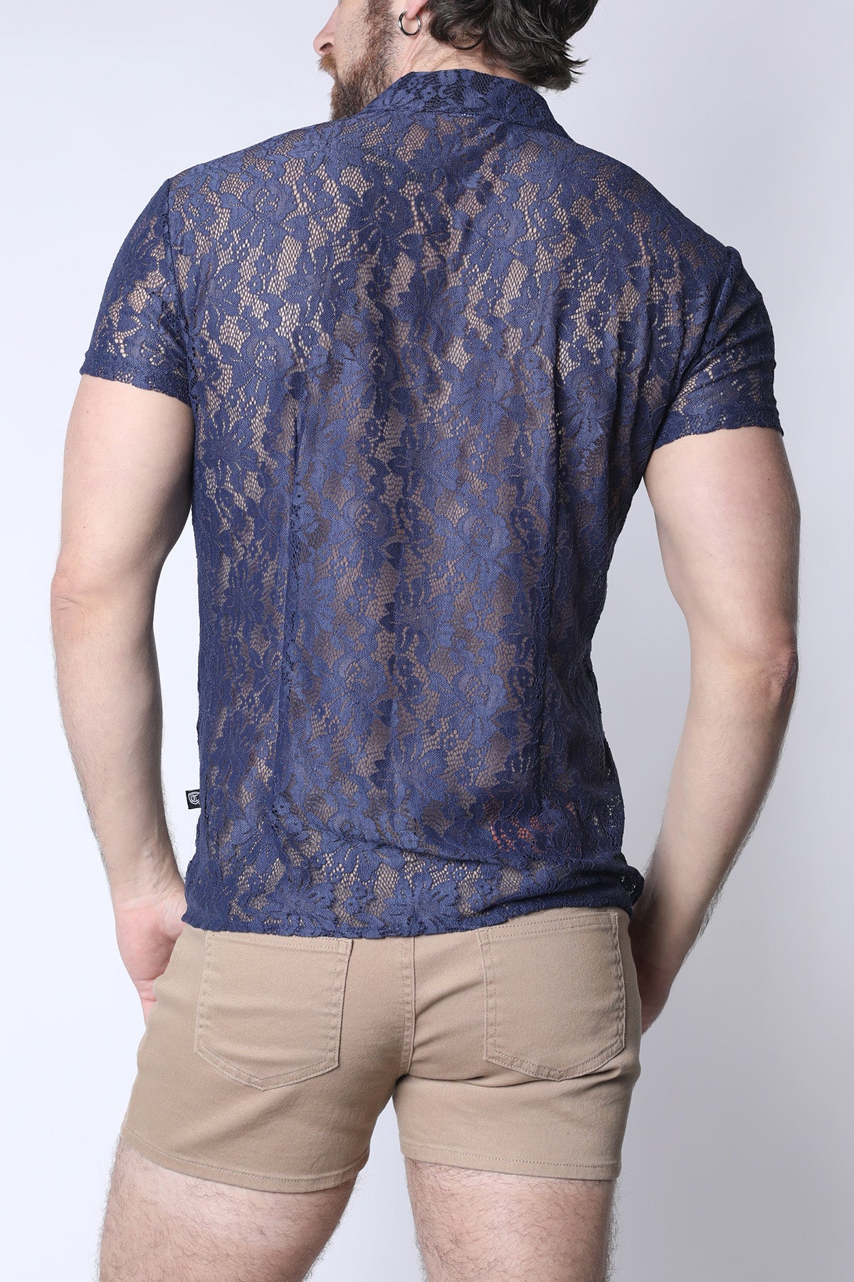 Sorrento Button-Down Lace Shirt - TIMOTEO