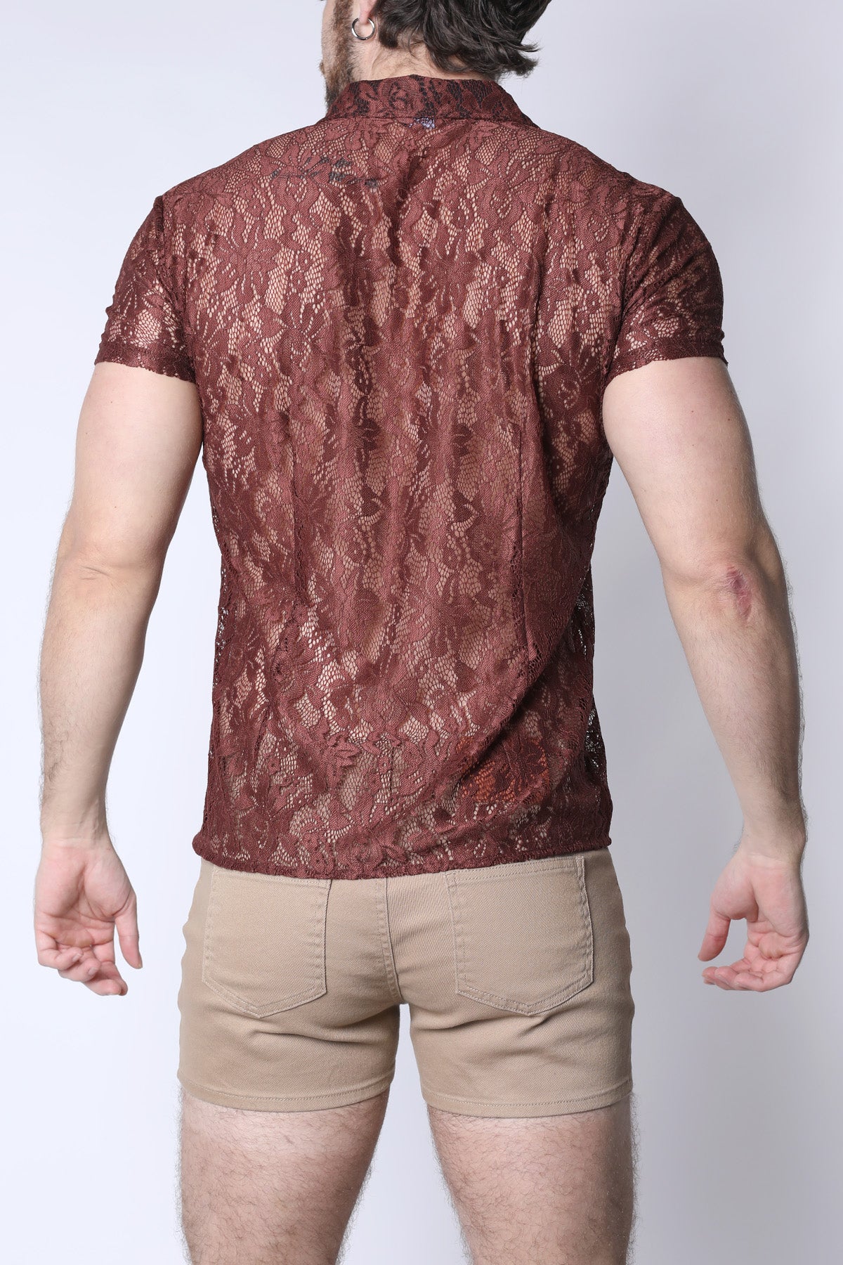 Sorrento Button-Down Lace Shirt - TIMOTEO