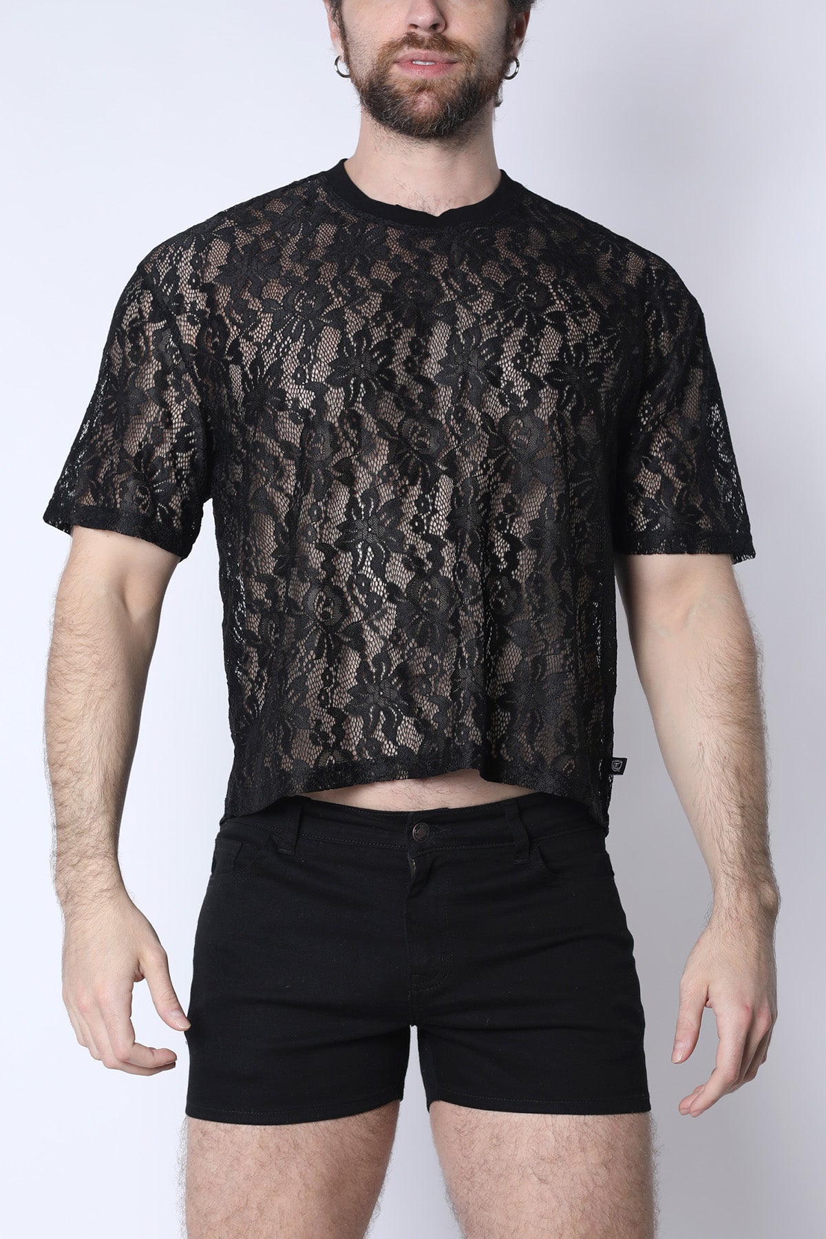 Sorrento Lace Cropped Tee - TIMOTEO