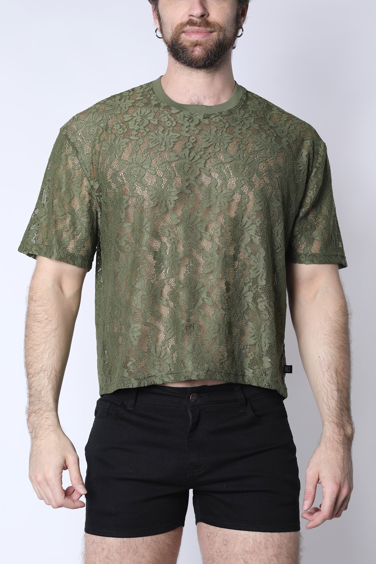 Sorrento Lace Cropped Tee - TIMOTEO