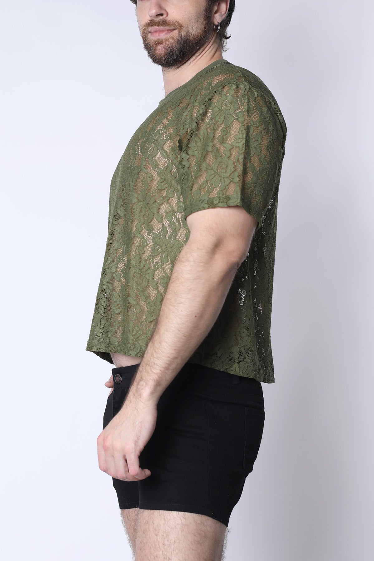 Sorrento Lace Cropped Tee - TIMOTEO