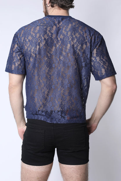 Sorrento Lace Cropped Tee - TIMOTEO