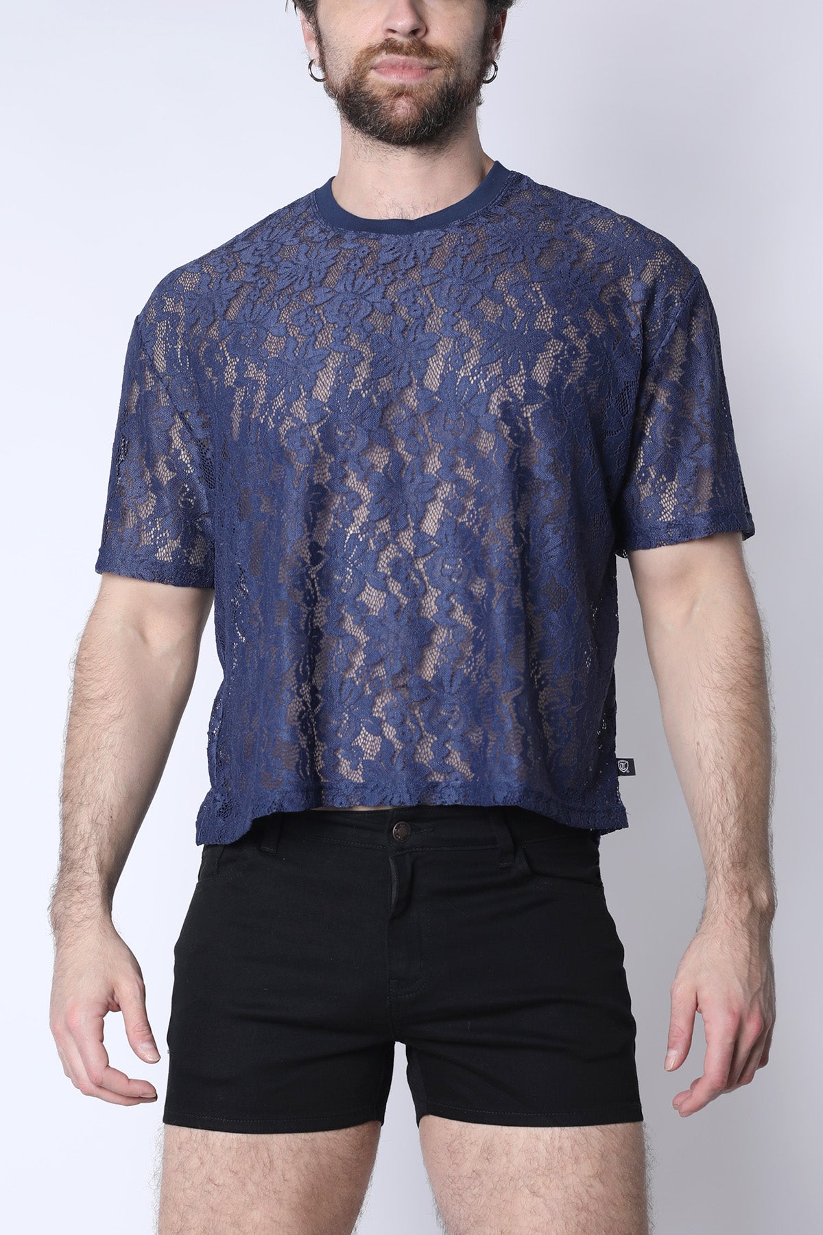Sorrento Lace Cropped Tee - TIMOTEO