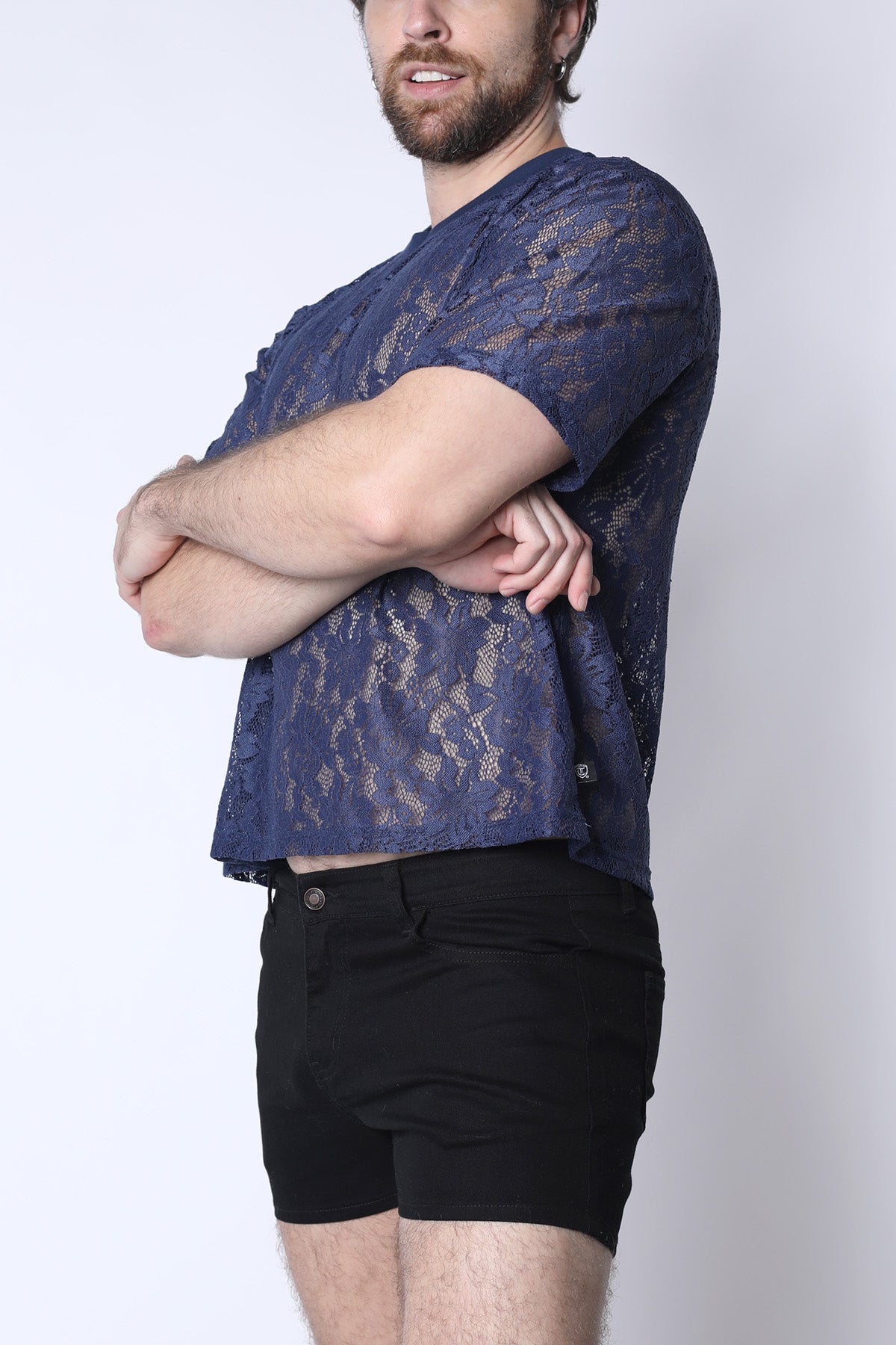 Sorrento Lace Cropped Tee - TIMOTEO