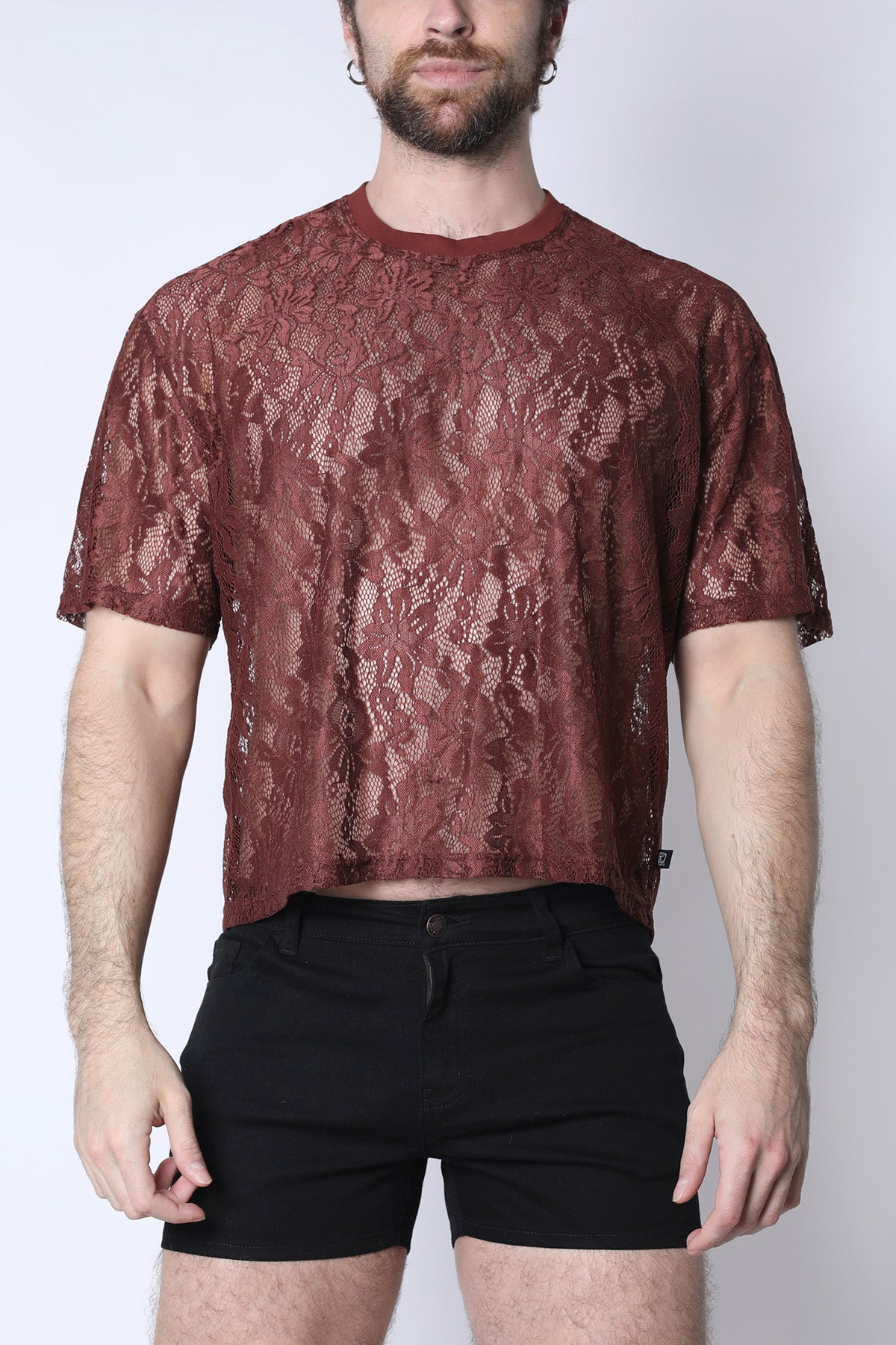 Sorrento Lace Cropped Tee - TIMOTEO