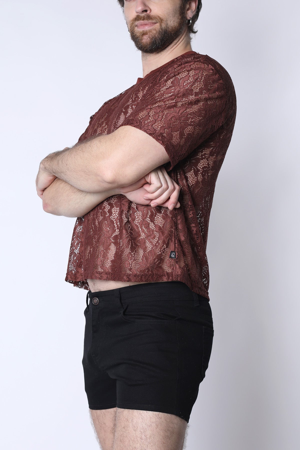 Sorrento Lace Cropped Tee - TIMOTEO