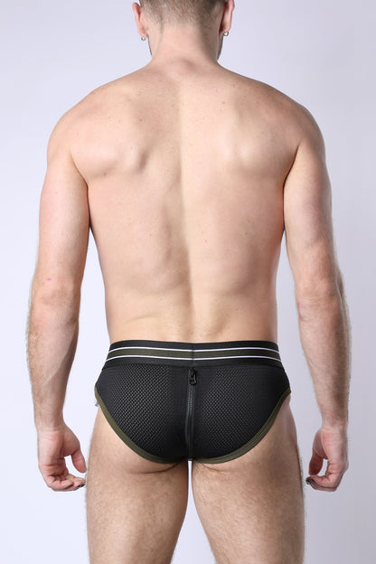 Take Down Zipper Brief w/ Removable Pouch - TIMOTEO