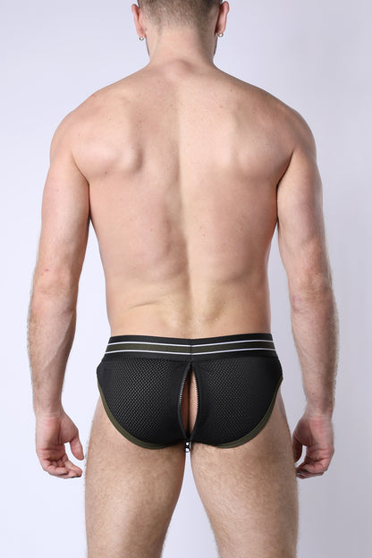 Take Down Zipper Brief w/ Removable Pouch - TIMOTEO