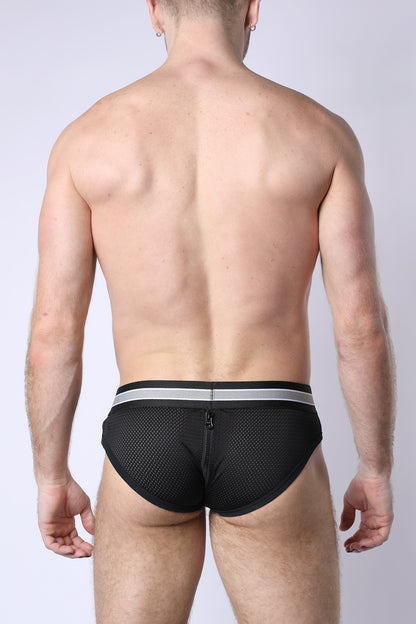 Take Down Zipper Brief w/ Removable Pouch - TIMOTEO