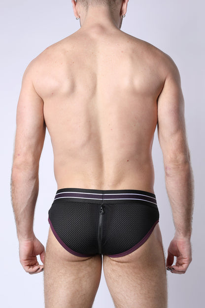 Take Down Zipper Brief w/ Removable Pouch - TIMOTEO