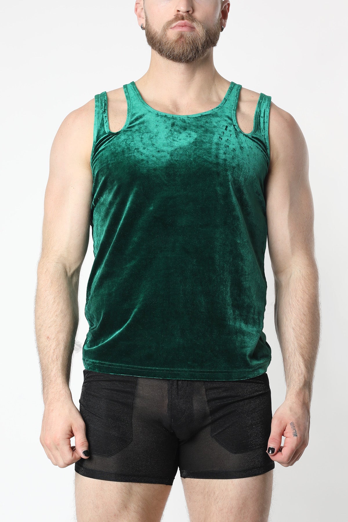 Vaux Velvet Crush Double Strap Tank Top