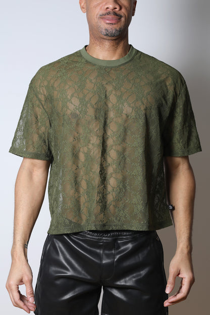 Windsor Lace Cropped Tee