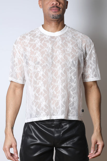 Windsor Lace Cropped Tee
