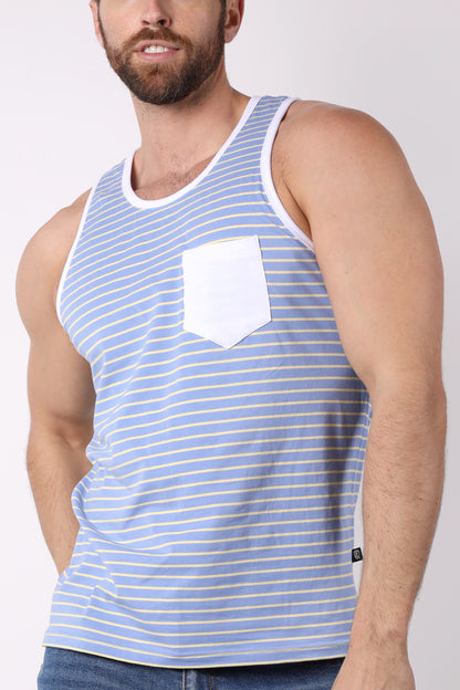 Coral Sands Striped Tank Top - TIMOTEO