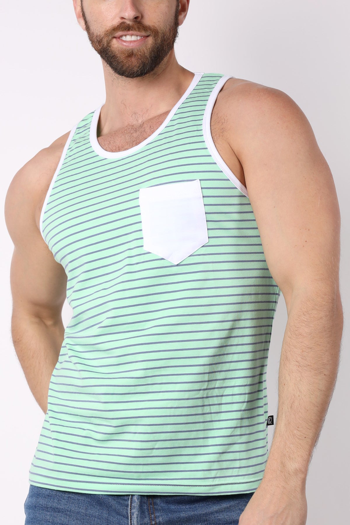 Coral Sands Striped Tank Top - TIMOTEO
