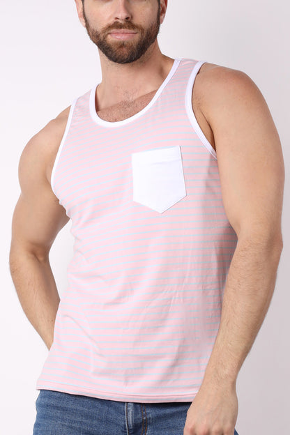 Coral Sands Striped Tank Top - TIMOTEO