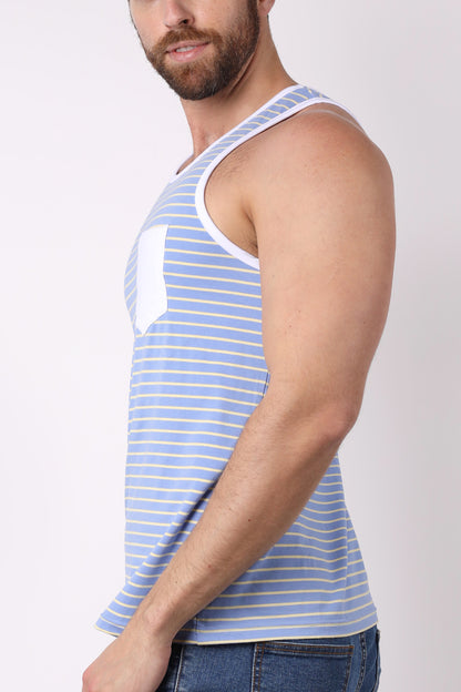 Coral Sands Striped Tank Top - TIMOTEO