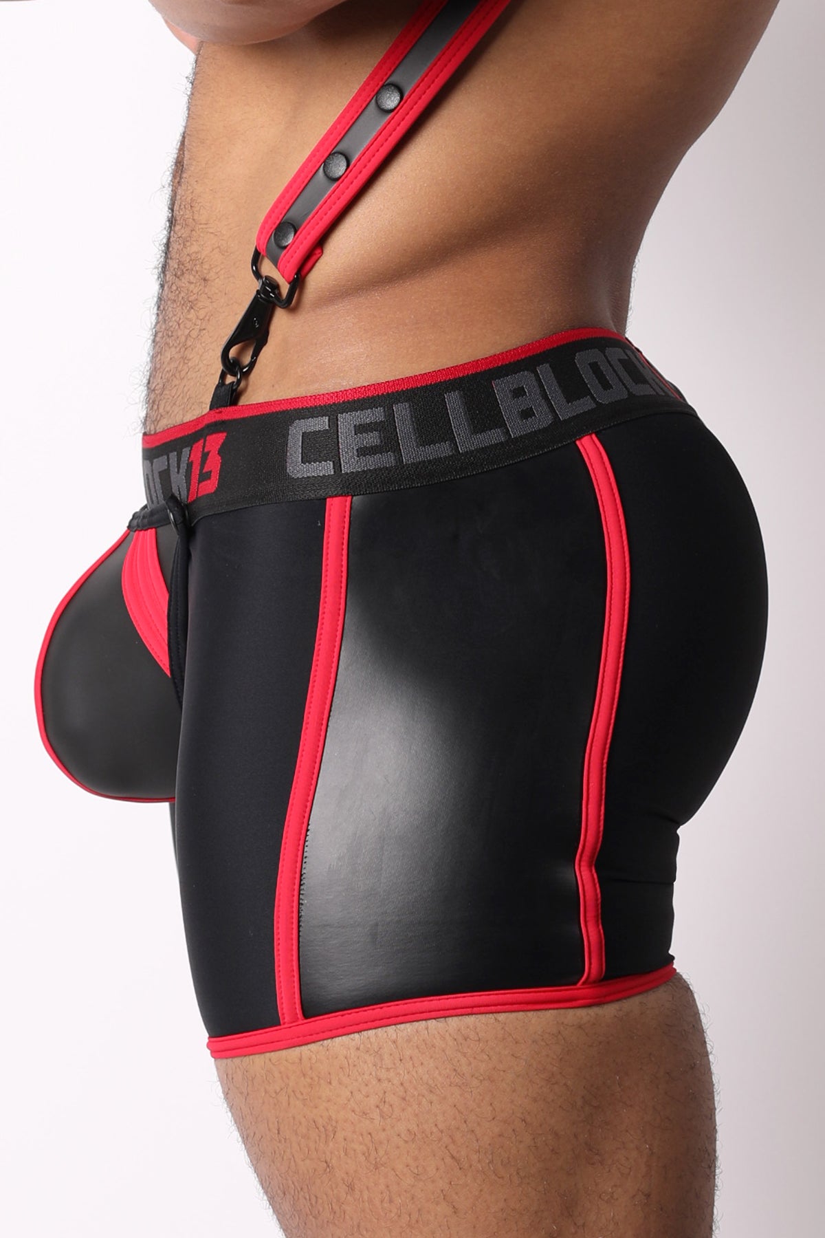SpeedyPoppers: Cellblock 13 Stallion Zipper Trunk with Cock Ring Black